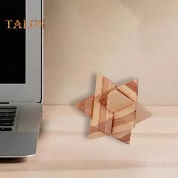 Деревянная головоломка-головоломка, тест на IQ, логическая тренировка, замок Luban Kong Ming для детей и взрослых, 3D-головоломка из бамбука, блокировка, разблокировка, обучающая игрушка H