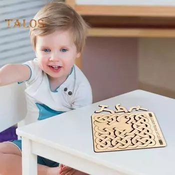 Деревянная головоломка с кельтским узлом, головоломка из цельного дерева, головоломка для детей и подростков, взрослых, развивающая игрушка