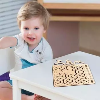 Деревянная головоломка с кельтским узлом, головоломка из цельного дерева, головоломка для детей и подростков, взрослых, развивающая игрушка