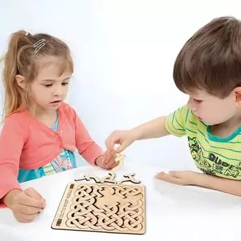 Деревянная головоломка с кельтским узлом, головоломка из цельного дерева с узлом