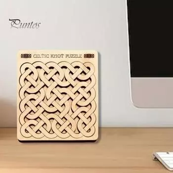 Деревянная головоломка с кельтским узлом, головоломка из цельного дерева, головоломка для детей и подростков, взрослых, развивающая игрушка