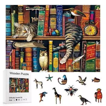 Деревянная головоломка с рисунком для украшения праздника для украшения вечеринки One Size