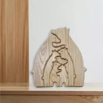 Деревянная головоломка «Семейка медведей», скульптуры-пазлы, подарок на новоселье своими руками