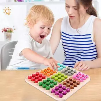 Деревянная головоломка судоку, цветная головоломка, число, обучение, фокусировка, тренировка, дети, взрослые, математическая головоломка, судоку, шахматы, настольная игра, развивающая игрушка разноцветный