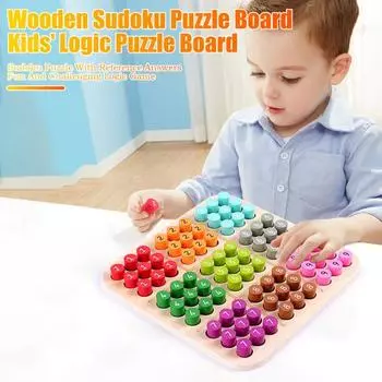 Деревянная головоломка судоку Цветовая Цифровая Учебная Фокусировка Тренировка Дети Взрослые Математика Мозг