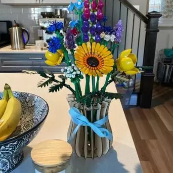 Деревянная головоломка, ваза для цветов с держателем стебля, сверхмощный строительный блок «сделай сам», подставка для цветочного букета, украшение для рабочего стола