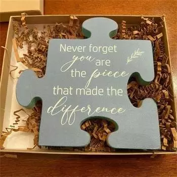 Деревянная художественная головоломка, вдумчивый подарок коллеге, резьба по дереву, кусок головоломки, подарок для коллег, друзей B