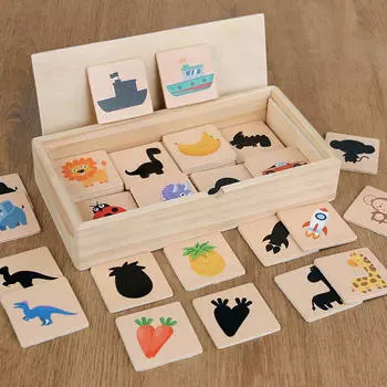 Деревянная игра-головоломка «Тень» Игра-головоломка «Соответствие форм» Развитие мелкой моторики Фрукты