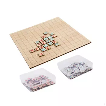 Деревянная игра крестики-нолики, игра пять в ряд, развивающие игрушки, головоломка, деревянные настольные игры для
