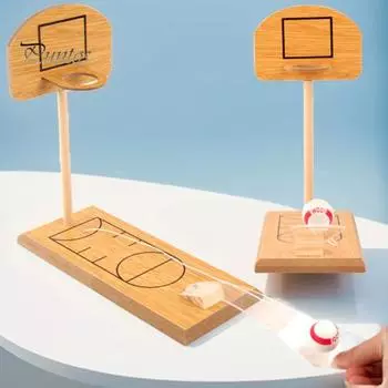 Деревянная игрушка для игры в баскетбол на пальце Настольная деревянная доска Крошечная игра в баскетбол Упражнение Визуальные навыки Координация рук и глаз Снятие стресса Настольная игрушка A