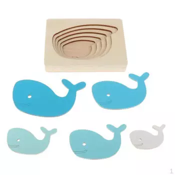 Деревянная игрушка-головоломка для раннего образования «Рыба»