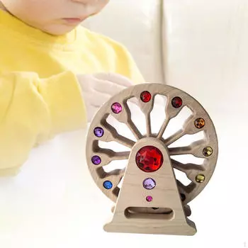 Деревянная игрушка-колесо небесного света, образовательная система распознавания цветов Монтессори для сенсорики
