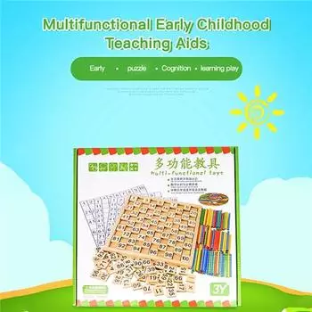 Деревянная игрушка Математический расчет Обучающий номер Китайский иероглиф Познание Домино Подсчет Stic