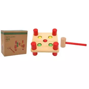 Деревянная игрушка-молоток, безопасная деревянная сглаживающая интерактивная скамья-игрушка с молотком для детей