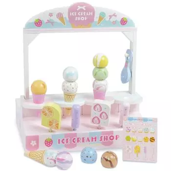 Деревянная игрушка Mother Garden, магазин мороженого, деревянный игровой набор [модель 2024 года] 623-27749