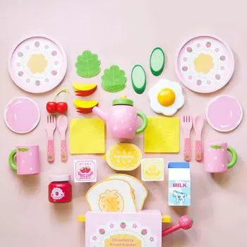 Деревянная игрушка «Mother Garden» Утренний тостер Игровой набор Ролевые игры Подарок Деревянный 441-59495