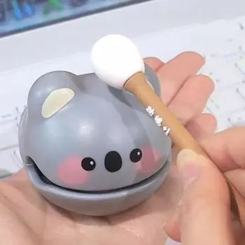 Деревянная игрушка-рыба с мультяшным животным и молотком для снятия стресса, медитации, успокаивающего ударного инструмента, настольного украшения из деревянной рыбы из смолы белый