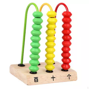 Деревянная игрушка-счеты, математический счет, сопоставление цветов, образовательное обучение