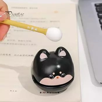 Деревянная игрушка-стук, облегчение тревоги, храм, рыбий деревянный барабан, ударный инструмент, настольное украшение для дома B