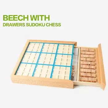 Деревянная Игрушка-Судоку Четыре Шесть Девять, Шахматная Головоломка, Логическое Мышление для Взрослых, Настольная Интеллектуальная Задача чёрный