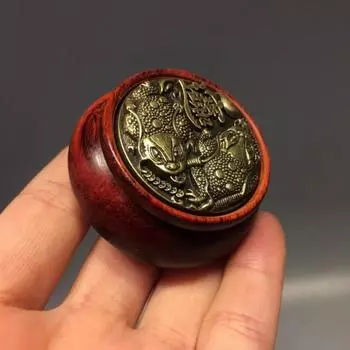 Деревянная инкрустированная ручка для монет для перевода денег, вращение пальцев, медные деньги, подарок Wenwan, перевод денег, украшение для перевода денег из дерева 1pc