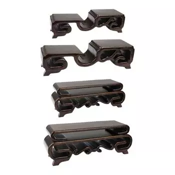 Деревянная каменная витрина, основание для украшения чайника, аквариума, подставка для десерта, декоративная основа для рабочего стола, спальни, реквизит для фотографий 14x5x4cm