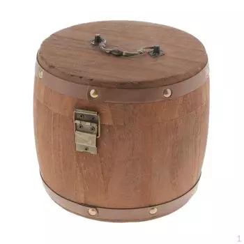 Деревянная канистра для травяного кофе и чая, герметичные контейнеры для муки для хранения пищевых продуктов, S