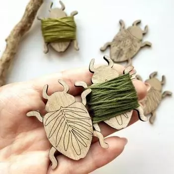 Деревянная катушка для вышивки животных, намотка ниток для хранения, доска для намотки ниток для вышивки крестом в форме животных, для организации швейной пряжи 1pc