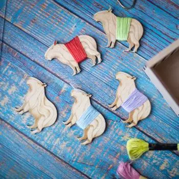 Деревянная катушка для вышивки животных Yousheng, намотчик для хранения ниток, вышивка крестом в форме животных, доска для намотки ниток для организации швейной пряжи 1pc