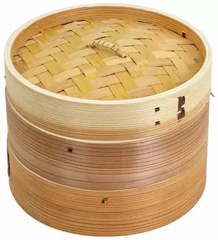 Деревянная китайская пароварка Umezawa 18 см 2 яруса диаметр 18 x 61461 15,5 см