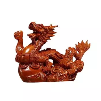 Деревянная китайская статуэтка дракона фэншуй, благоприятное украшение для праздничного аромата