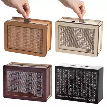 Деревянная копилка DIY Евро Наличные Сберегательный ящик 500/1000/2000/3000/5000/10000 Евро Копилка Сберегательный ящик с целью сбережения