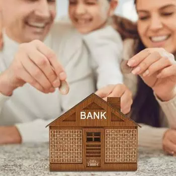 Деревянная копилка для денег, креативная форма, гладкий край, декоративная копилка ручной работы, экономия денег, настольное украшение светло-коричневого