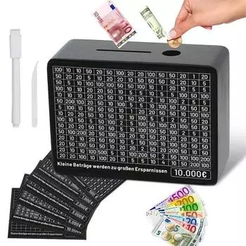 Деревянная копилка для денег, накопительная шкатулка для общежития, прочная, с целевым ящиком для сдачи, копилка со счетчиком, портативная для девочек и мальчиков чёрный