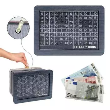 Деревянная копилка для денег, ящик для сбережений, большая емкость, прочная конструкция, деревянная копилка для денег C