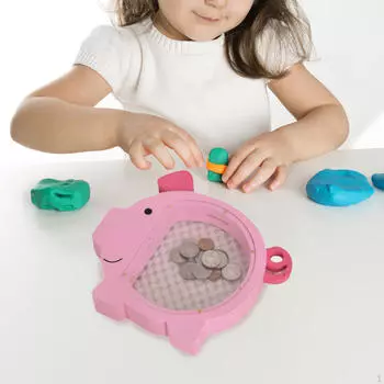 Деревянная копилка для детей, контейнер для экономии денег, милый орнамент, настольный декоративный горшок