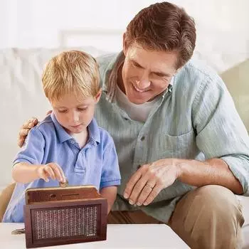 Деревянная копилка для детей, подарок, накопительная коробка, накопитель денег со счетчиком, поощрение ежедневного сбережения, счетчик монет, копилка с деньгами C