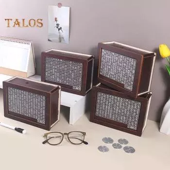 Деревянная копилка для детей, подарок, накопительная коробка, накопитель денег со счетчиком, поощрение ежедневного сбережения, счетчик монет, копилка с денежной целью A