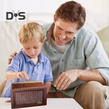 Деревянная копилка для детей, подарок, накопительная коробка, накопитель денег со счетчиком, поощрение ежедневного сбережения, счетчик монет, копилка с денежной целью A