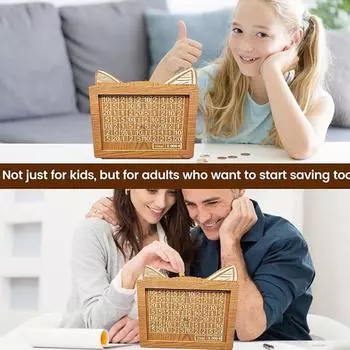 Деревянная копилка, копилка, денежный ящик для сбережений, портативная копилка для детей, девочек, мальчиков, домашний декор