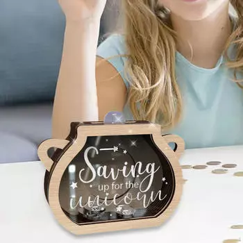 Деревянная копилка-копилка, креативная канистра, украшение, украшение дома, экономия