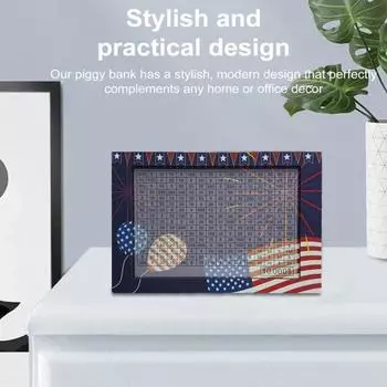 Деревянная копилка с флагом США Yousheng, патриотическая копилка, контейнер для монет и денег, для детей и взрослых, кейс для сбережений денег A