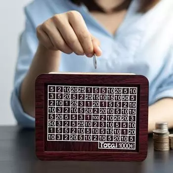 Деревянная копилка со счетчиком 1000/2000/3000/5000/10000 евро копилка для монет контейнер для денег для детей и взрослых кейс для сбережения денег банка D