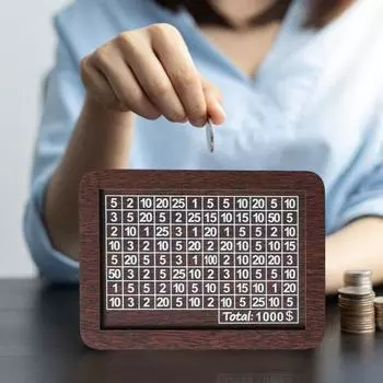 Деревянная копилка со счетчиком, большая емкость, копилка, контейнер для монет, наличных, экономия денег для детей и взрослых 5