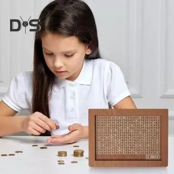 Деревянная копилка со счетчиком, большая емкость, копилка, контейнер для монет, наличных, для детей и взрослых, чехол для экономии денег, банка для детей и взрослых, Рождественский подарок 6