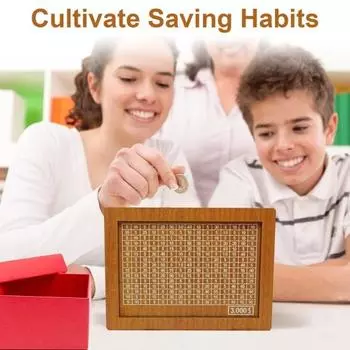 Деревянная копилка со счетчиком, большая емкость, копилка, контейнер для монет, денег, для детей и взрослых, кейс для экономии денег, рождественский подарок XL