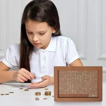 Деревянная копилка со счетчиком, большая емкость, копилка, контейнер для монет, наличных, для детей и взрослых, чехол для экономии денег, банка для детей и взрослых, Рождественский подарок 6