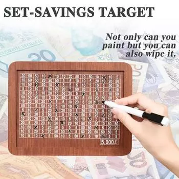 Деревянная копилка со счетчиком фунтов наличных денег Копилка Монета 1000/2000/3000/5000/10000 Контейнер для детей и взрослых D