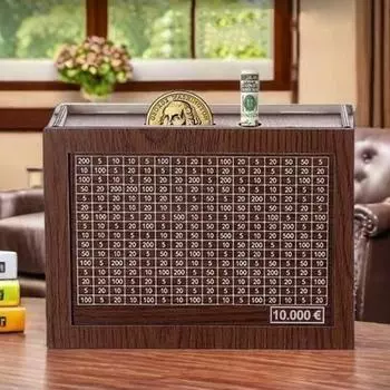 Деревянная копилка Yousheng со счетчиком 1000/2000/3000/5000/10000 евро, копилка, контейнер для монет и денег, для детей и взрослых, кейс для сбережений D