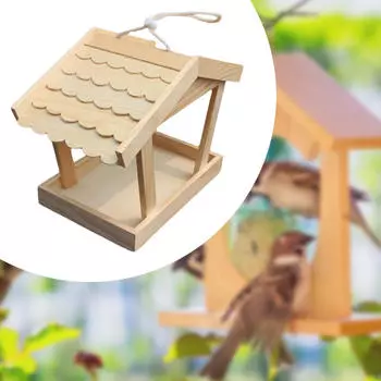 Деревянная кормушка для птиц, станция кормления, легко наполнять, устойчивая к погодным условиям, белок, подсолнечный корм